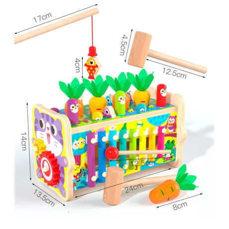 Juego Didáctico Madera Xilófono + Multifunción Niños Jug019009