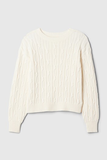 Buzo Cuello Redondo Niña Ivory Frost