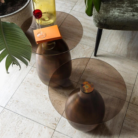 MESA AUXILIAR SELENE COBRE - SET x 2