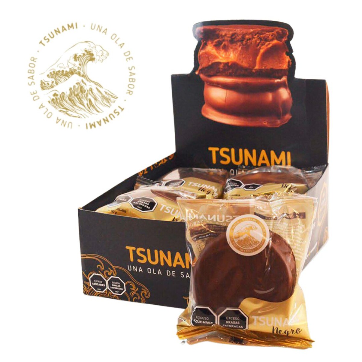Alfajor chocolate Tsunami - 1 ud. - 90 gr 
