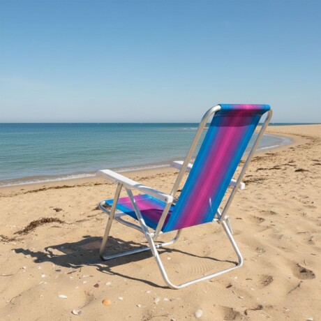 Silla reclinable 4 posiciones aluminio ROSA