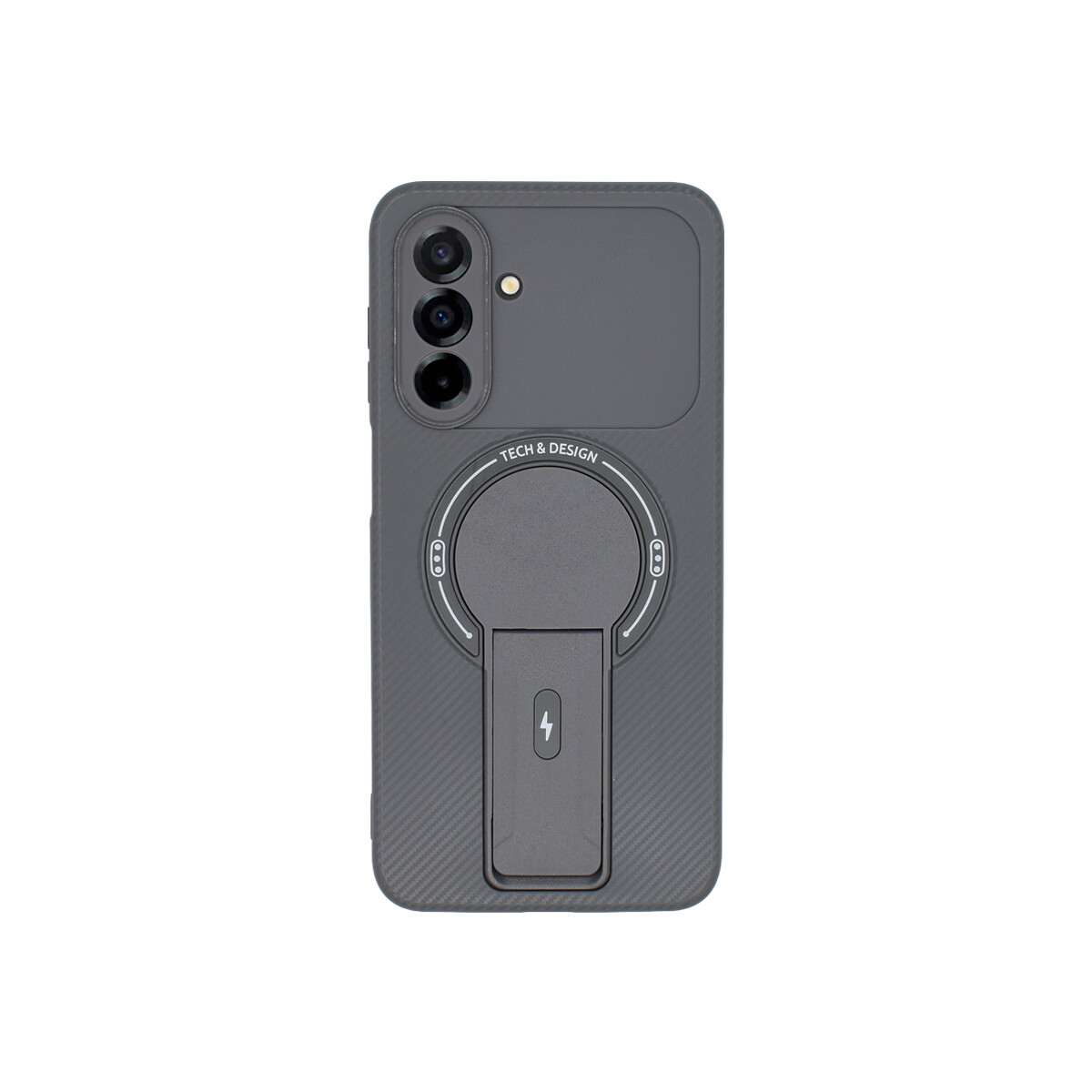 Protector para Samsung Galaxy A26 con soporte color gris 