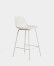 Taburete Altea beige y patas de acero con acabado beige 65 cm