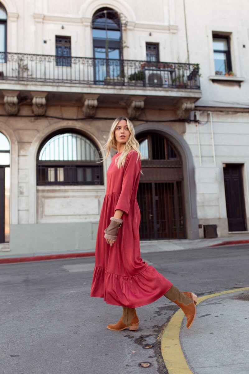 New vestido Polka - Bordeaux 