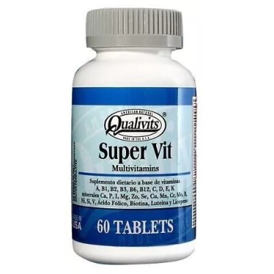 Super Vit Multi-vitamins Qualivits 60 Tabletas Super Vit Multi-vitamins Qualivits 60 Tabletas