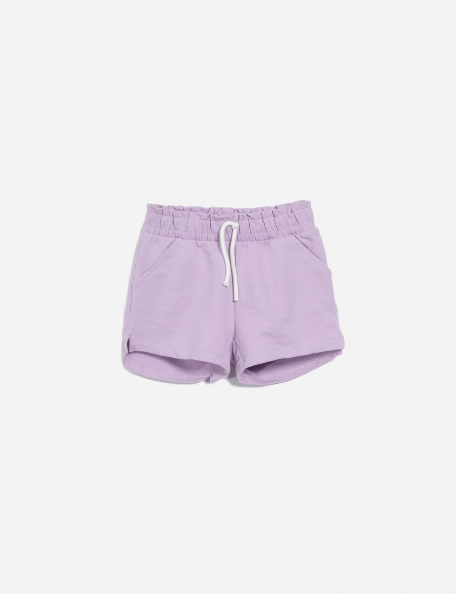 Short con elástico en cintura - Lila 