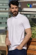 Remera Polo. Blanco