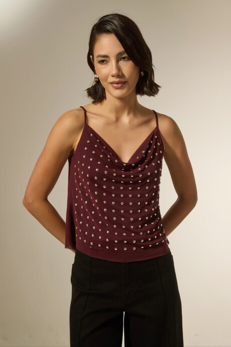 Musculosa Kalista Cereza Oscuro