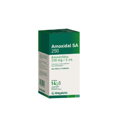 Amoxidal Sa Suspensión 250 Mg. 60 Ml. Amoxidal Sa Suspensión 250 Mg. 60 Ml.