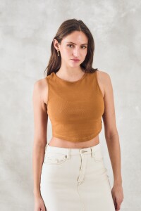 Top Algodón Ribb Cobre