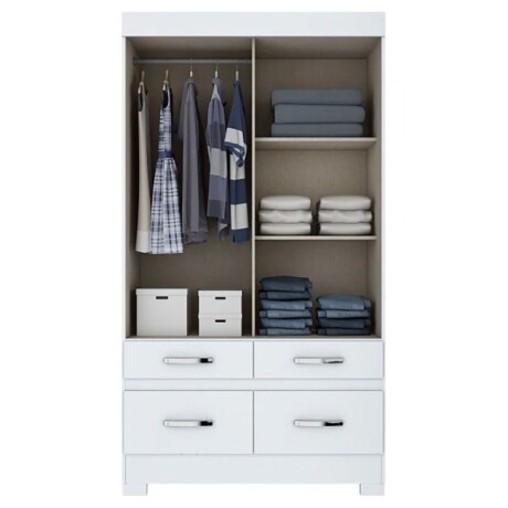 Ropero 2 Puertas Corredizas B25 Blanco Ropero 2 Puertas Corredizas B25 Blanco