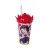 Vaso Plástico Milk Shake con Forma y Pajita Princesas Disney 500 ml ROJO