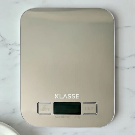 Balanza de cocina digital Klasse | Soporta hasta 10kg | Acero Inoxidable Balanza de cocina digital Klasse | Soporta hasta 10kg | Acero Inoxidable