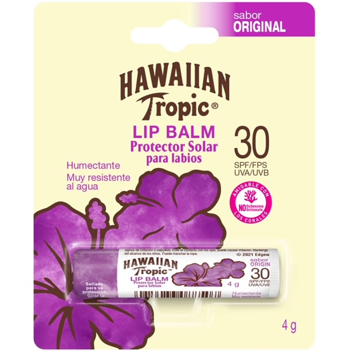 Protector Labial Hawaiian Tropic Sabor Coco Fps 30 - 001 