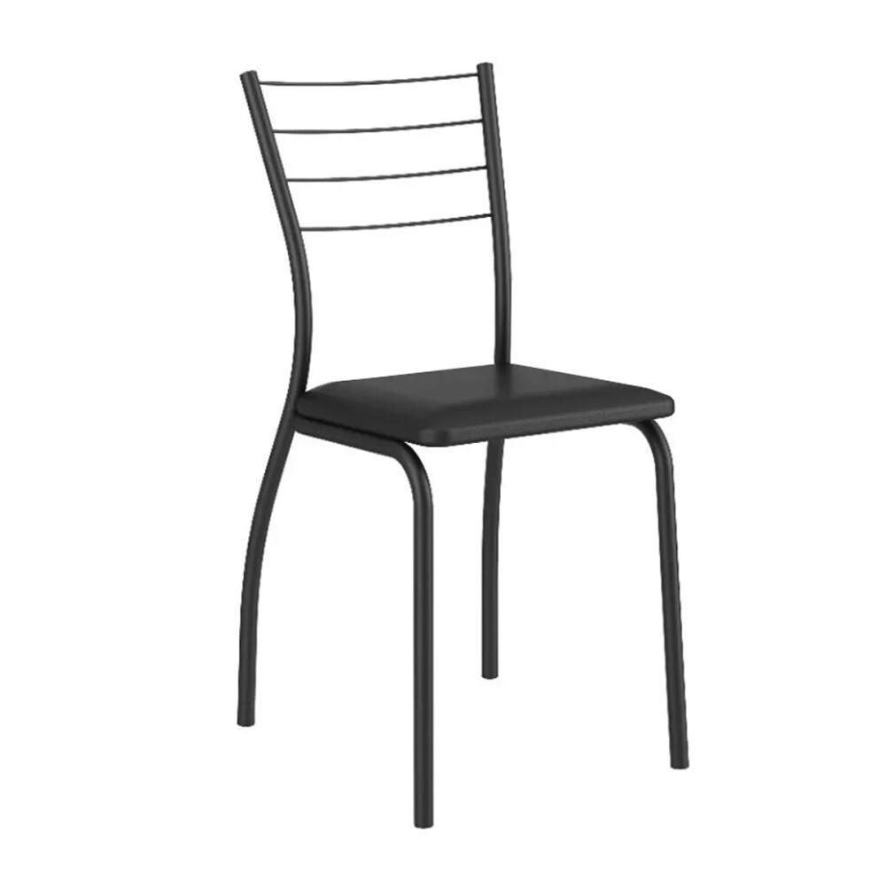 JUEGO DE COMEDOR MESA Y 4 SILLAS EN METAL Negro