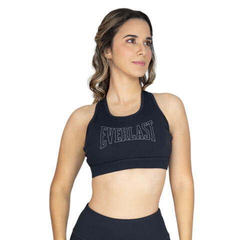 BRA FEM POLY SPX EVERLAST RACERBACK BK W6 NEGRO
