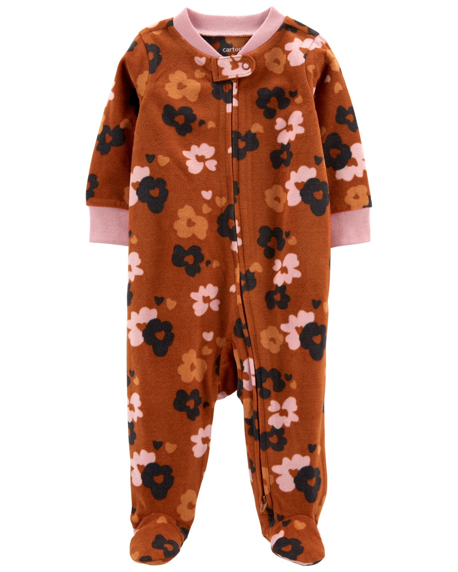 Pijama con Pie Floral Micropolar 0