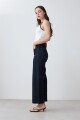 Jean culotte Paulina con bolsillos jean oscuro