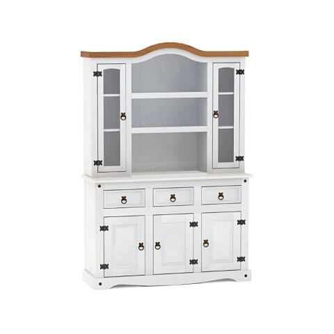 Cristalero Blanco 5 puertas 3 cajones Mex048 Cristalero Blanco 5 puertas 3 cajones Mex048