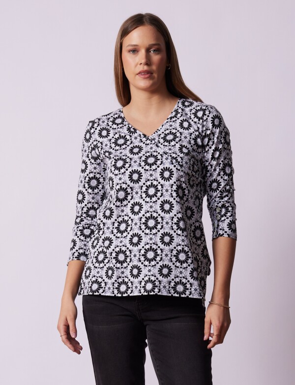 Blusa Algodon GRIS/MULTI