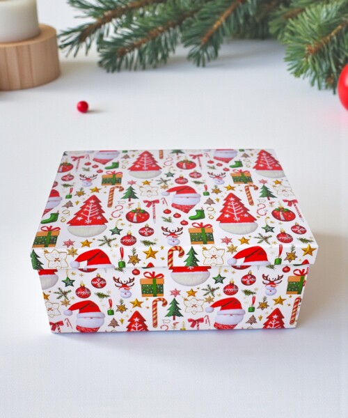 Caja Rigida Navidad 24,5 x 32x5 x 14 Diseño 1