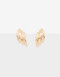 Aros Colgantes Cortos Metal Aros Colgantes Chunky Torzados - Dorado