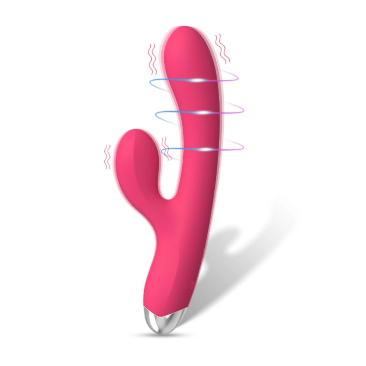 Vibrador Rabbit Doble Estimulo Recargable Usb - Fucsia 