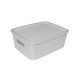 Caja organizadora símil ratán 12,5lt BLANCO
