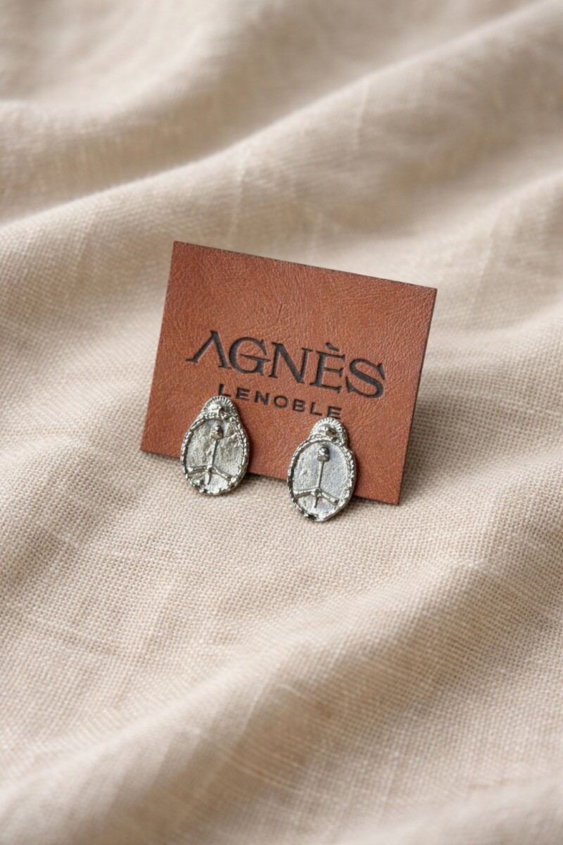 Escudo Earrings Argentina - Plateado 