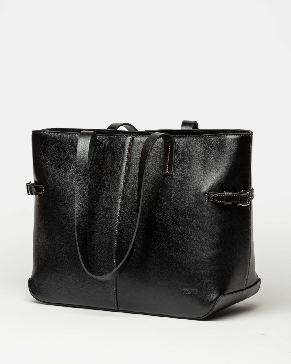 Bolso Sophie en cuero liso Negro