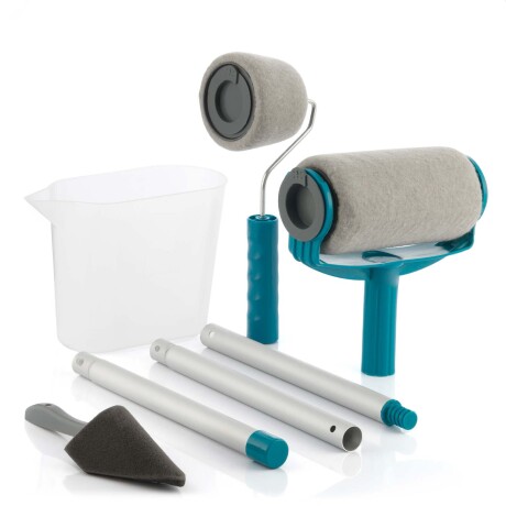 SET RODILLOS RECARGABLES POLIESTER-Y-POLIPROPILENO AZUL V0101222