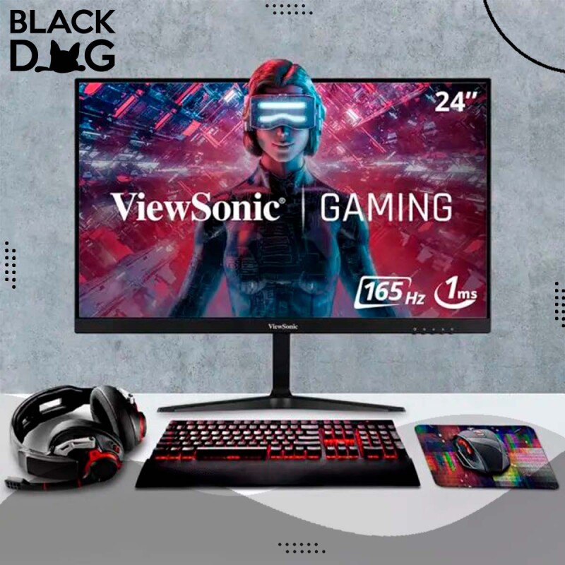 Monitor Gaming Led Viewsonic 24 Full Hd 165hz Negro + Auriculares Monitor Gaming Led Viewsonic 24 Full Hd 165hz Negro + Auriculares