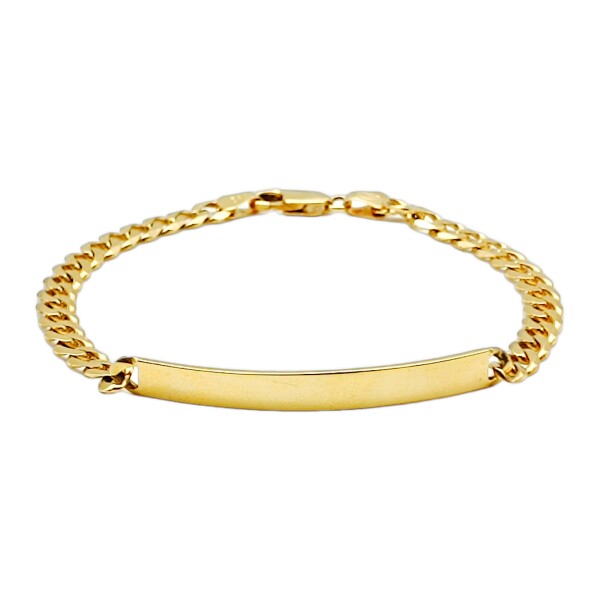 Pulsera Identidad Barbado-Oro bajo-Sin Piedra-PU8014 sinpiedra