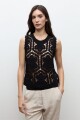 Top tejido crochet negro