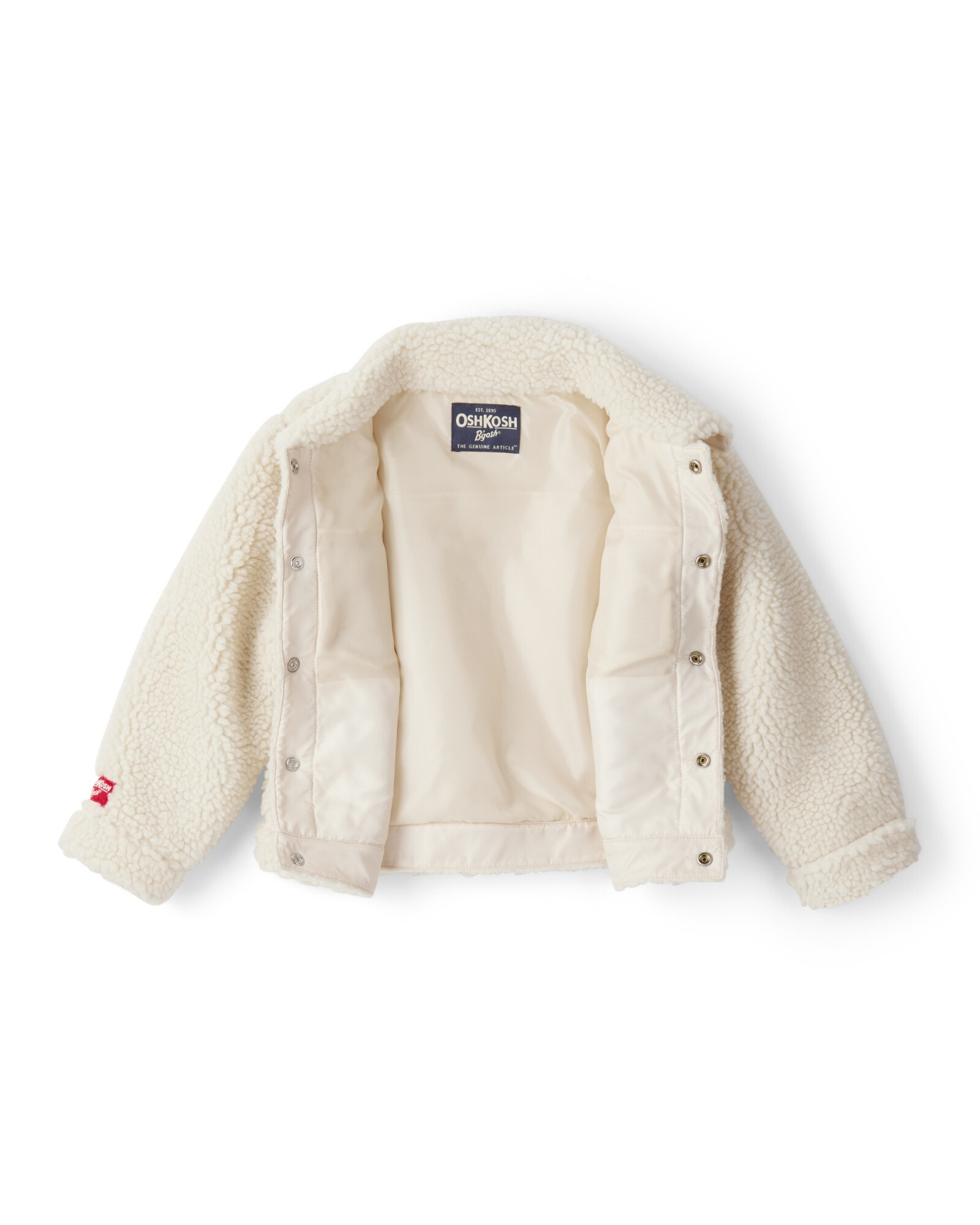 Campera de sherpa, color crema Sin color