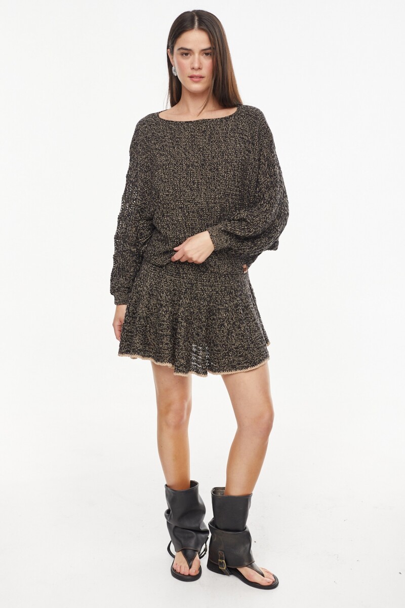 Falda Calima Negro/Beige