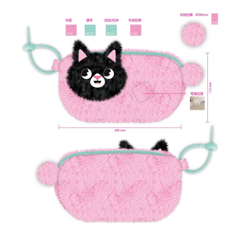 Cartuchera plush rosa