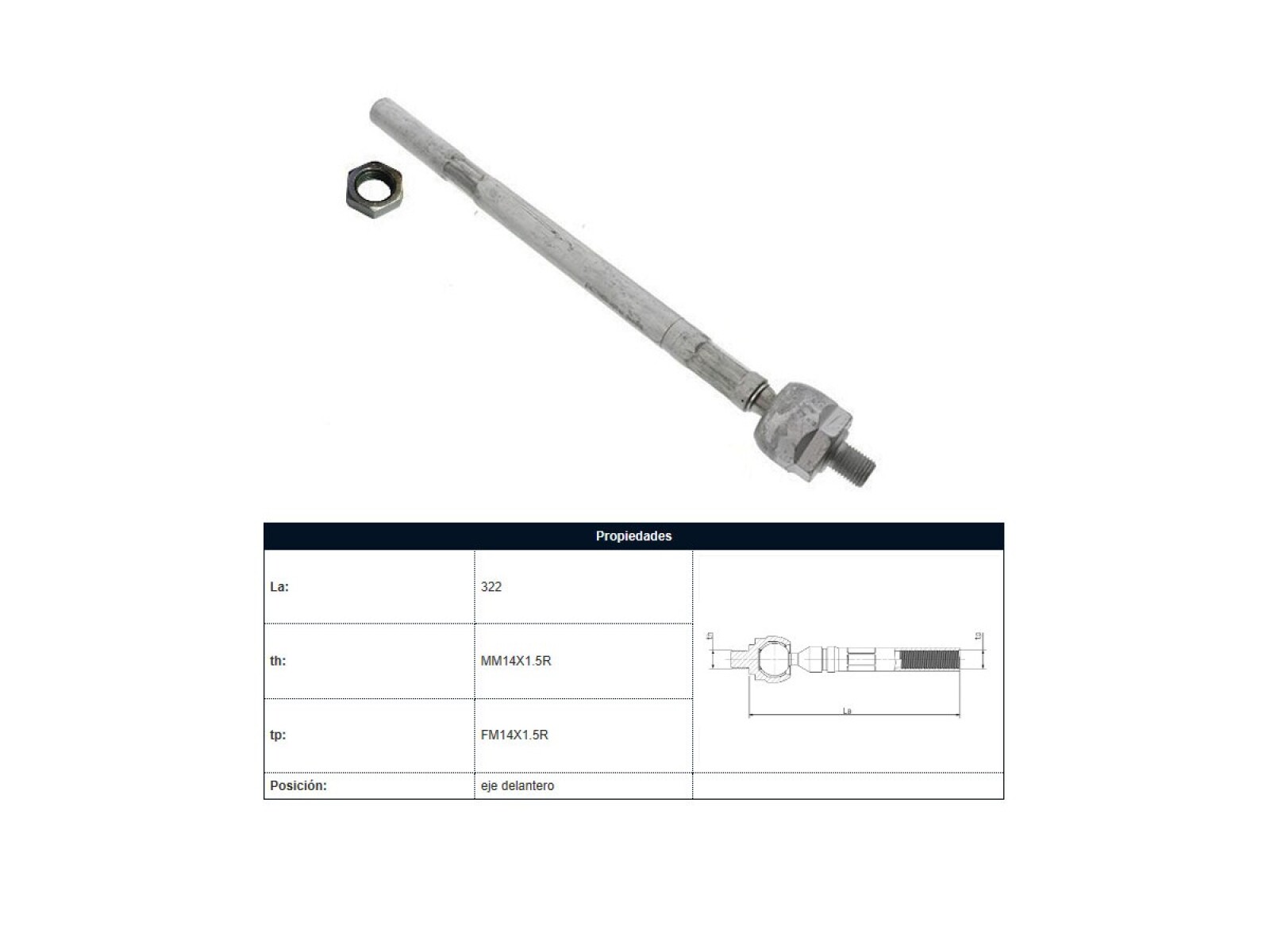 Mate Citroen C4, Peug 307 00-25 Der/Izq 
