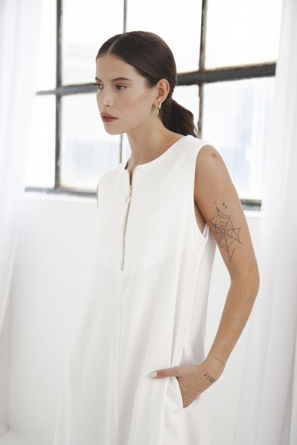VESTIDO SOFT ZIPPER NATURAL