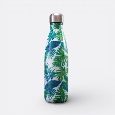 Botella Aluminio Estampada 500ml Hojas