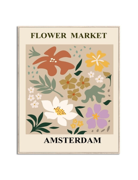 CUADRO 40x50cm MARCO FLOWER MARKET AMSTERDAM CUADRO 40x50cm MARCO FLOWER MARKET AMSTERDAM