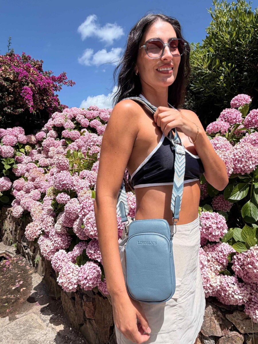 PHONE BAG VALERIANA - AZUL PIEDRA 