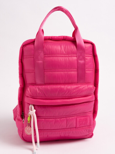Mochila capitoneada Fucsia