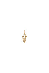 CHARM DE ALEACION DE METALES BAÑADO EN ORO DE 18 K CON FORMA DE LETRA V CON ARGOLLA Charm