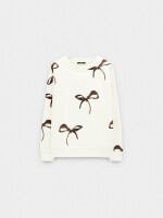 Sudadera Con Estampado De Lazos crudo