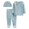 Primera Muda Carters Dino Celeste con Gorro Primera Muda Carters Dino Celeste con Gorro