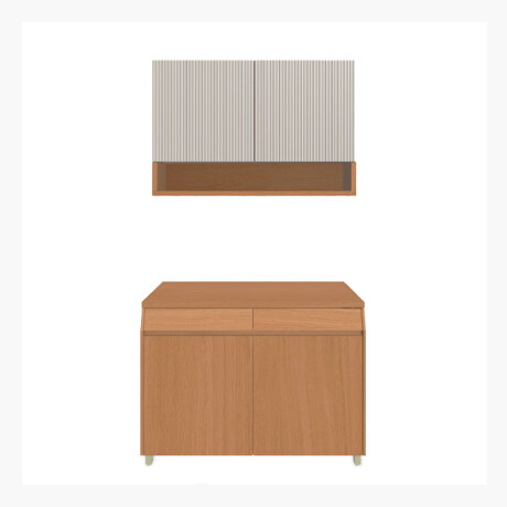 JUEGO MODULAR PARA COCINA INCLUYE AEREO Y BAJO MESADA GAMAS DE BEIGE