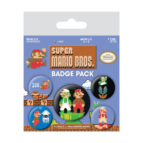 Super Mario Bros. Badge Pack (Pines) Super Mario Bros. Badge Pack (Pines)