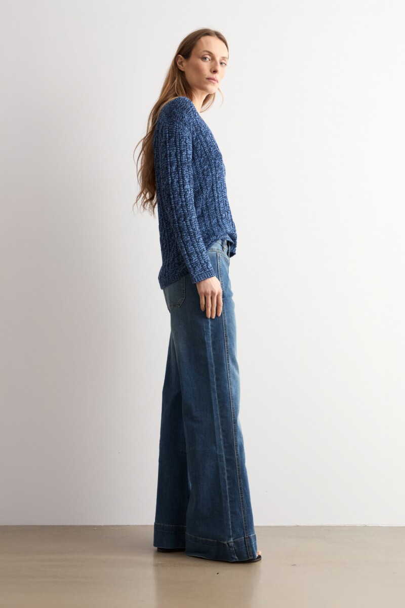 Jean wide leg Flora jean medio