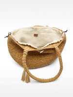 Bolso Tote De Efecto Rafia M natural